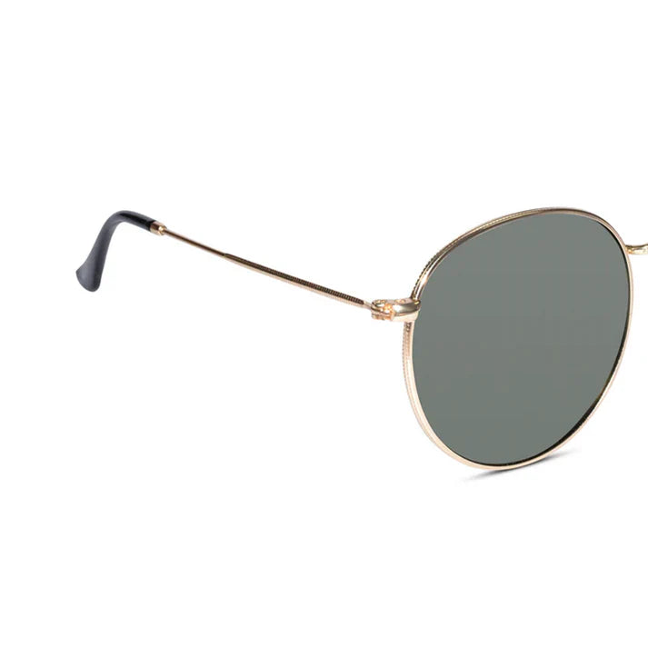 Vintage Polarised Golden Round Sunglasses