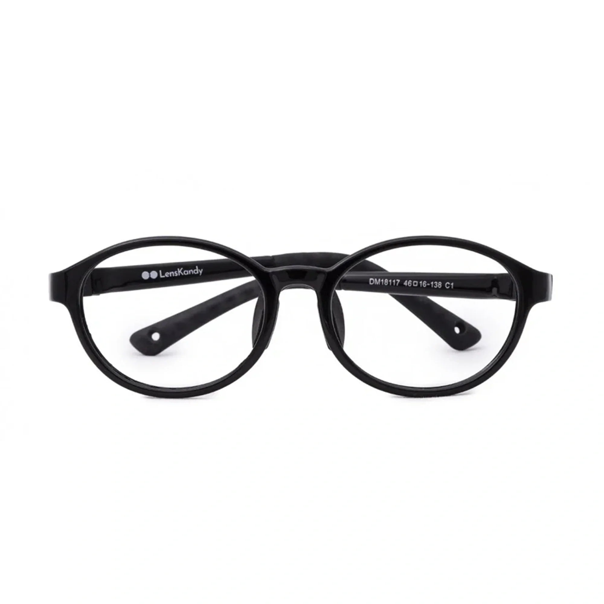 Black Flexible Clip On Eyeglasses For Kids  ( 8-12 Yrs )