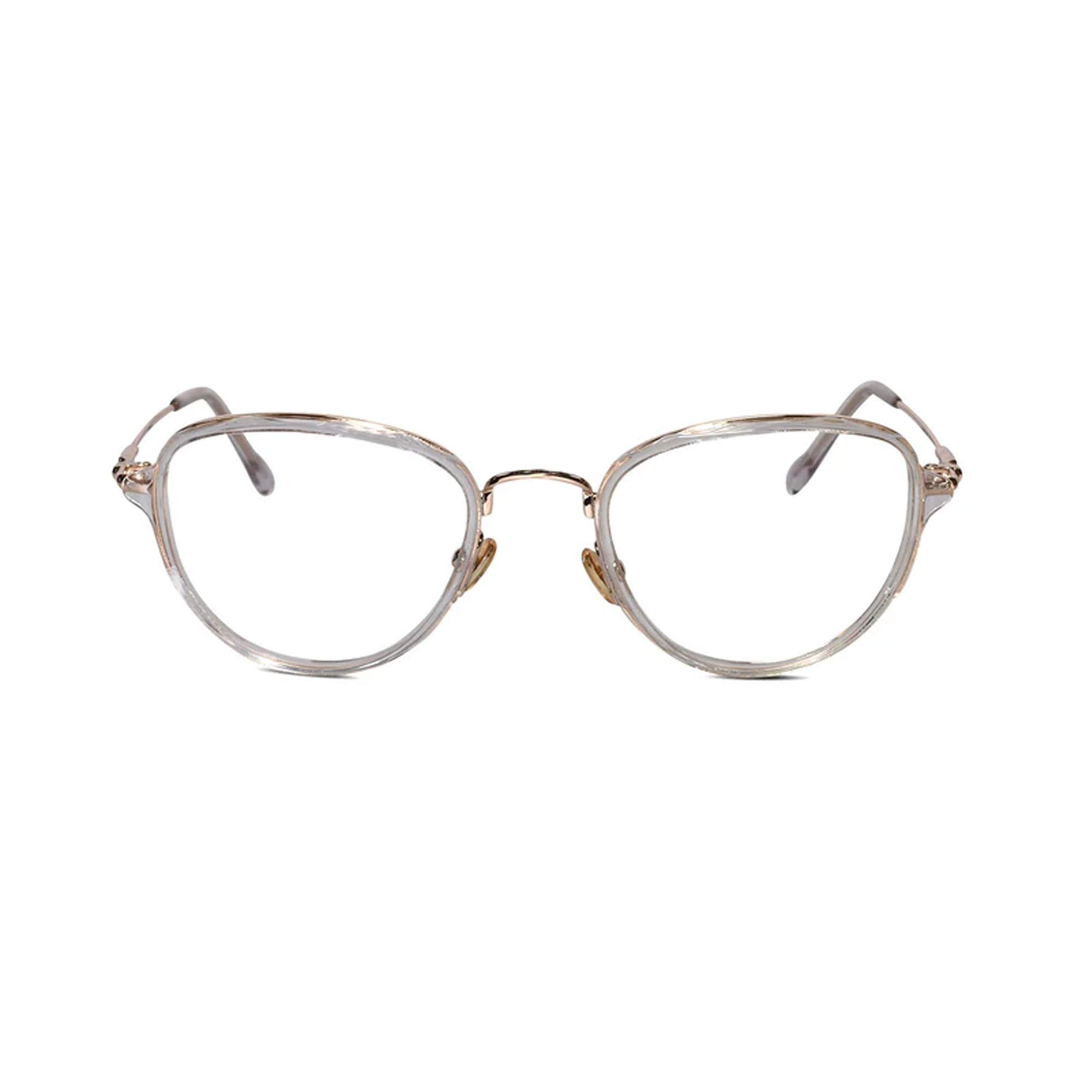 Transparent Golden  Cat eye Eyeglasses For Women