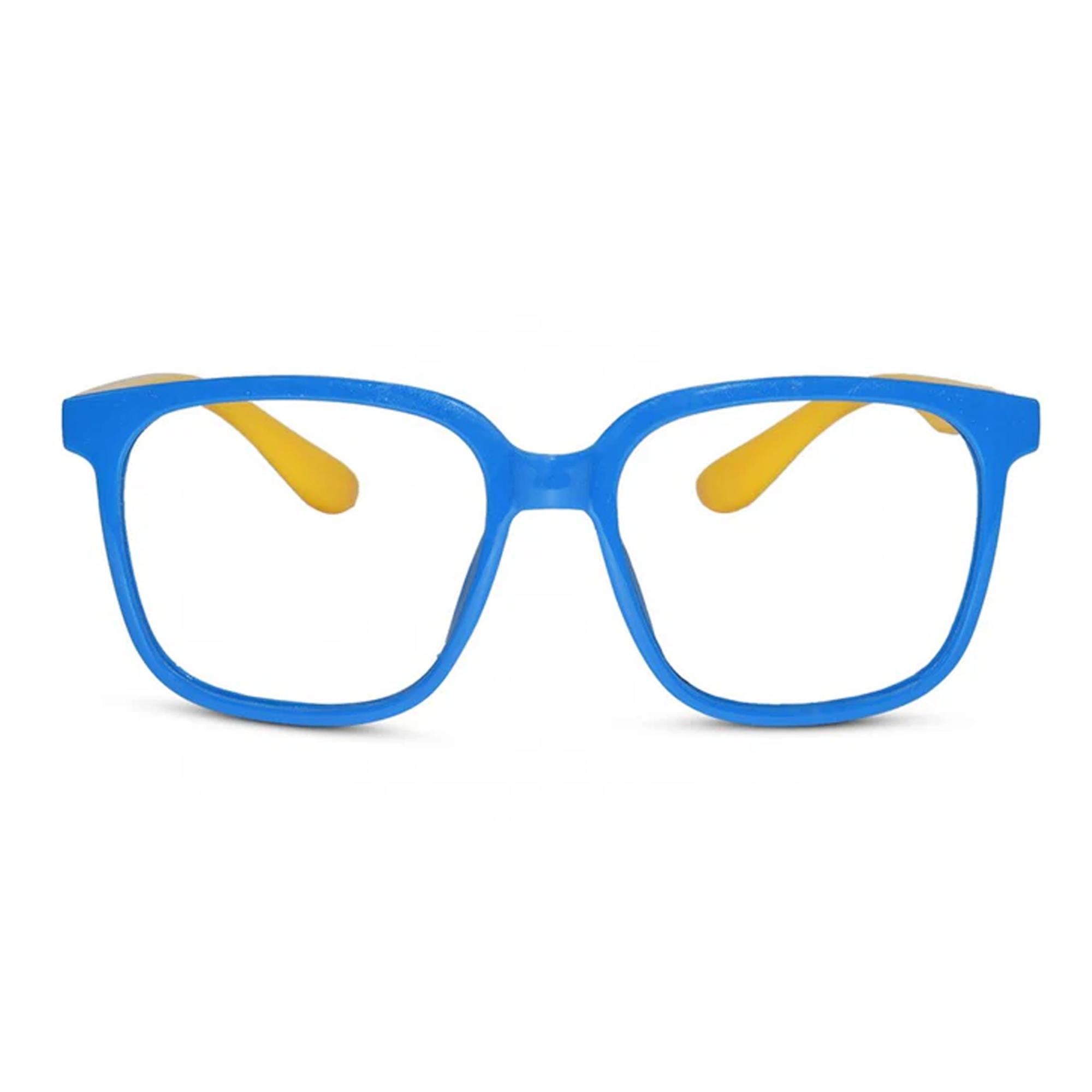 Wayfarer Shape Blue/Yellow Color Eyeglasses For Kids