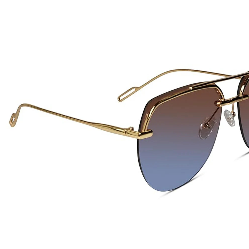 Sleek Rimless Aviator Sunglasses For Men