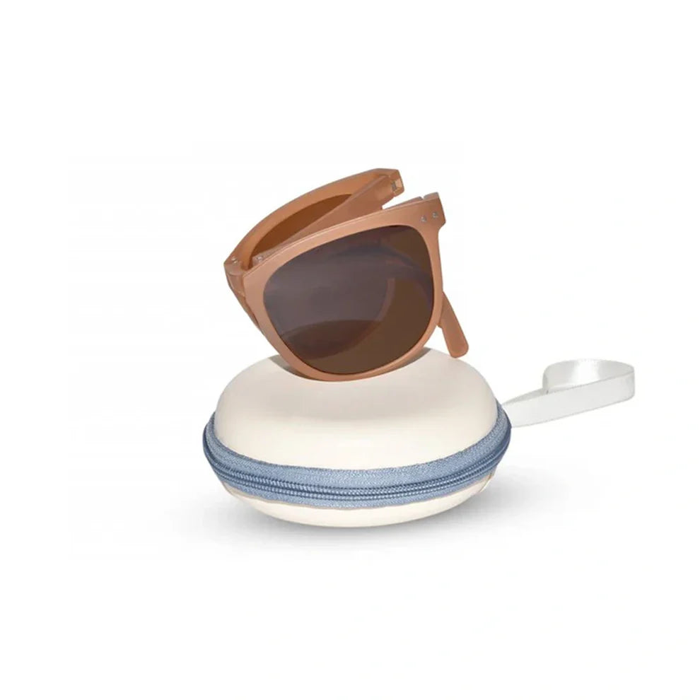 Foldable Matt Brown Wayfarer Sunglasse