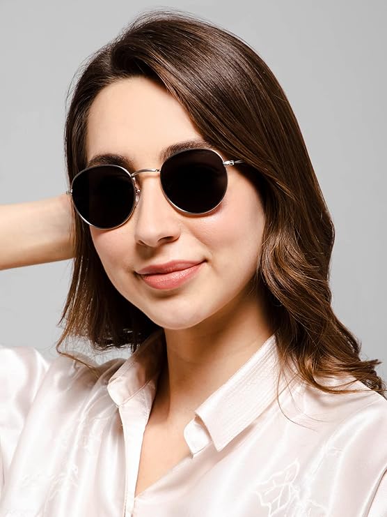 Vintage Polarised Golden Round Sunglasses