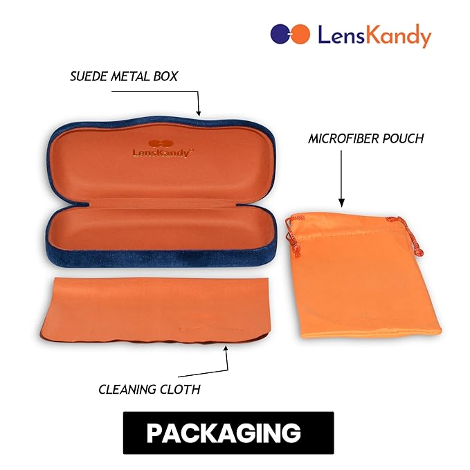 Black-Red Aviator Eyeglasses For Men & Women