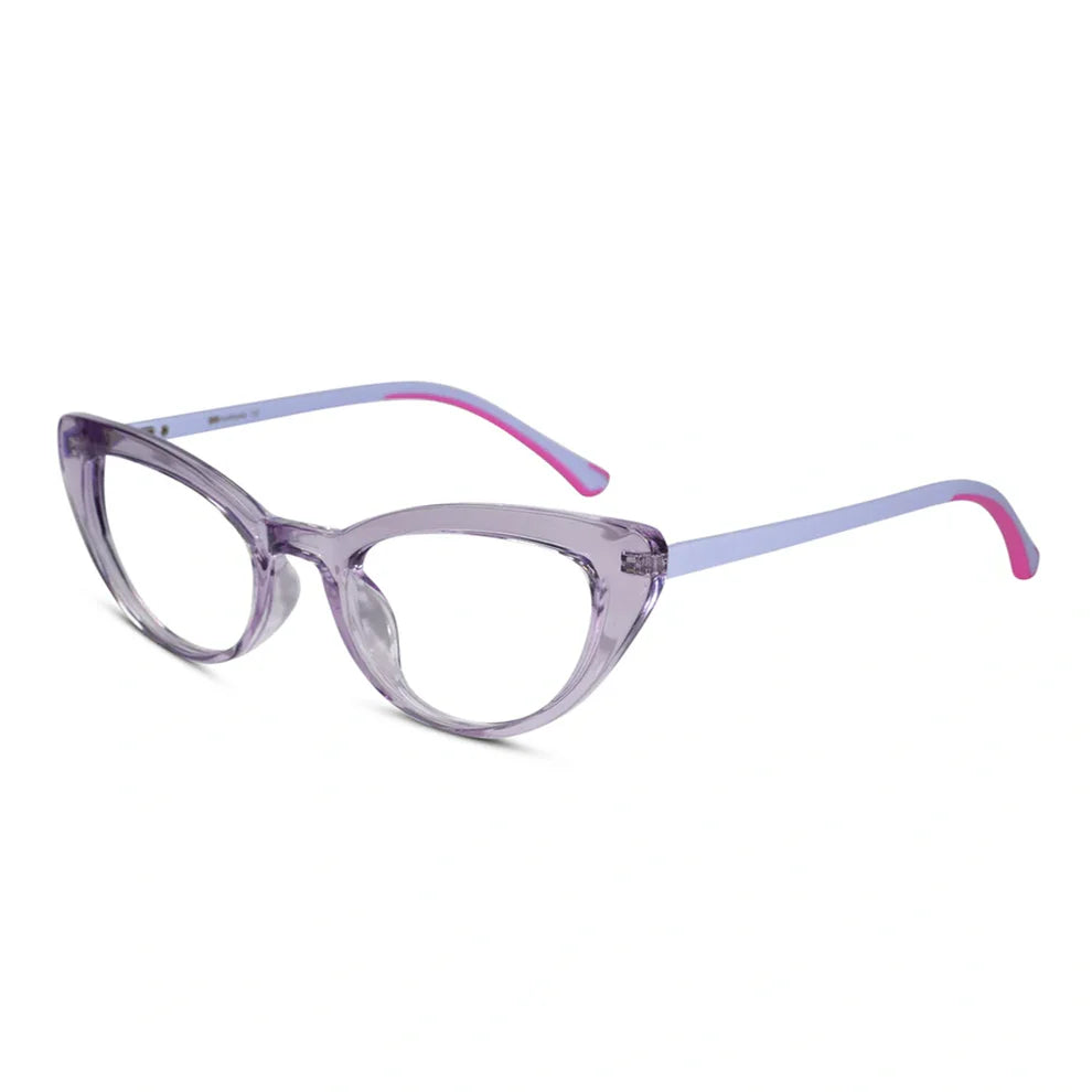 Vintage Crystal Purple Cat eye Power Eyeglasses