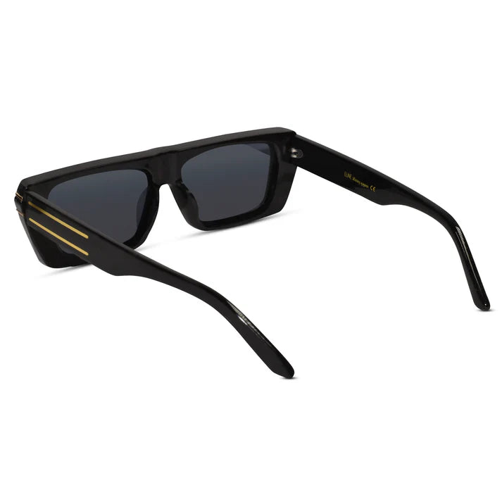 Sleek Black Rectangular Sunglasses