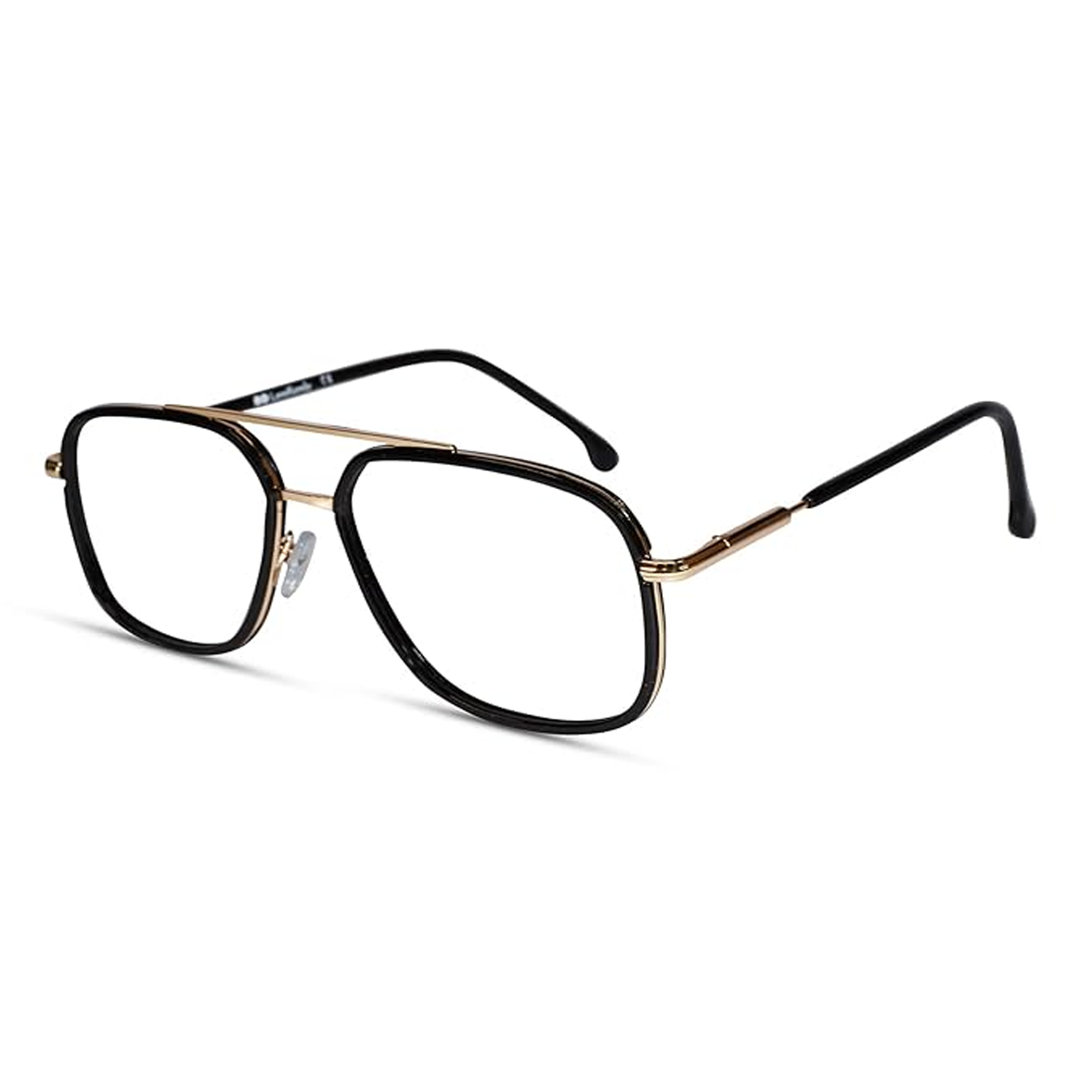 Golden-Black  Rectangular Progressive Reading Glasses For Men