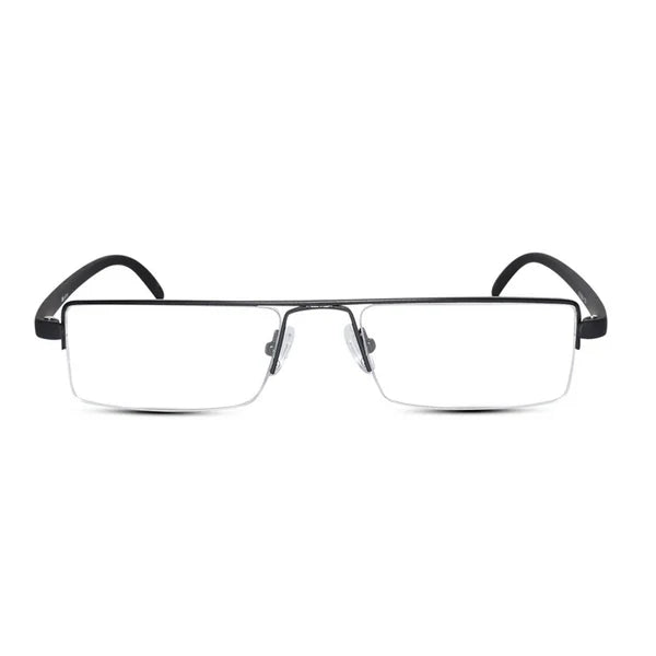 Readers Matte Black Half Rim Rectangle