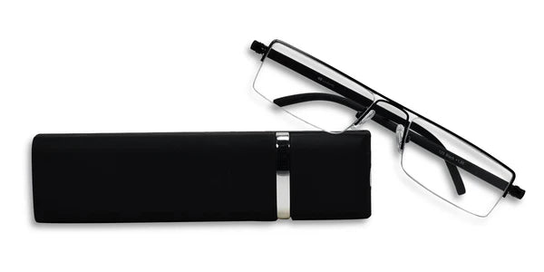Readers Matte Black Half Rim Rectangle