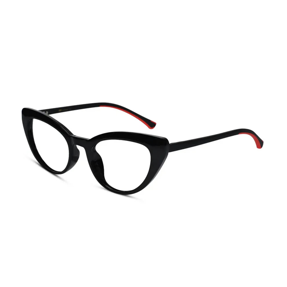 Vintage Crystal Black Cat eye Power Eyeglasses