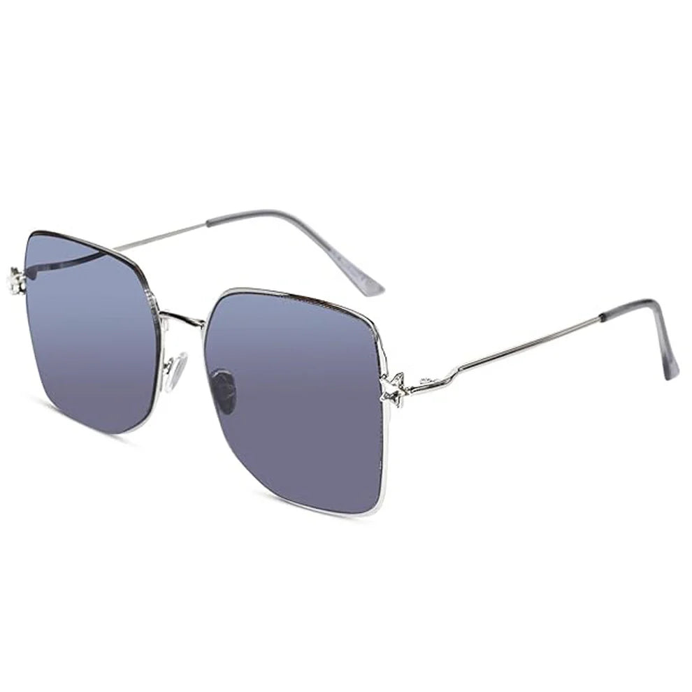 STAR Metal Sleek Oversize Square Sunglasses