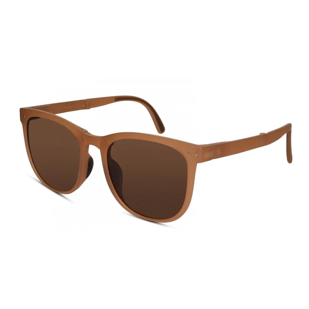 Foldable Matt Brown Wayfarer Sunglasse