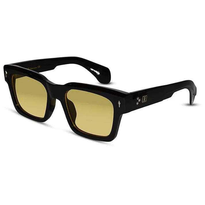 Black Bold Wayfarer Yellow Sunglasses For Men & Women