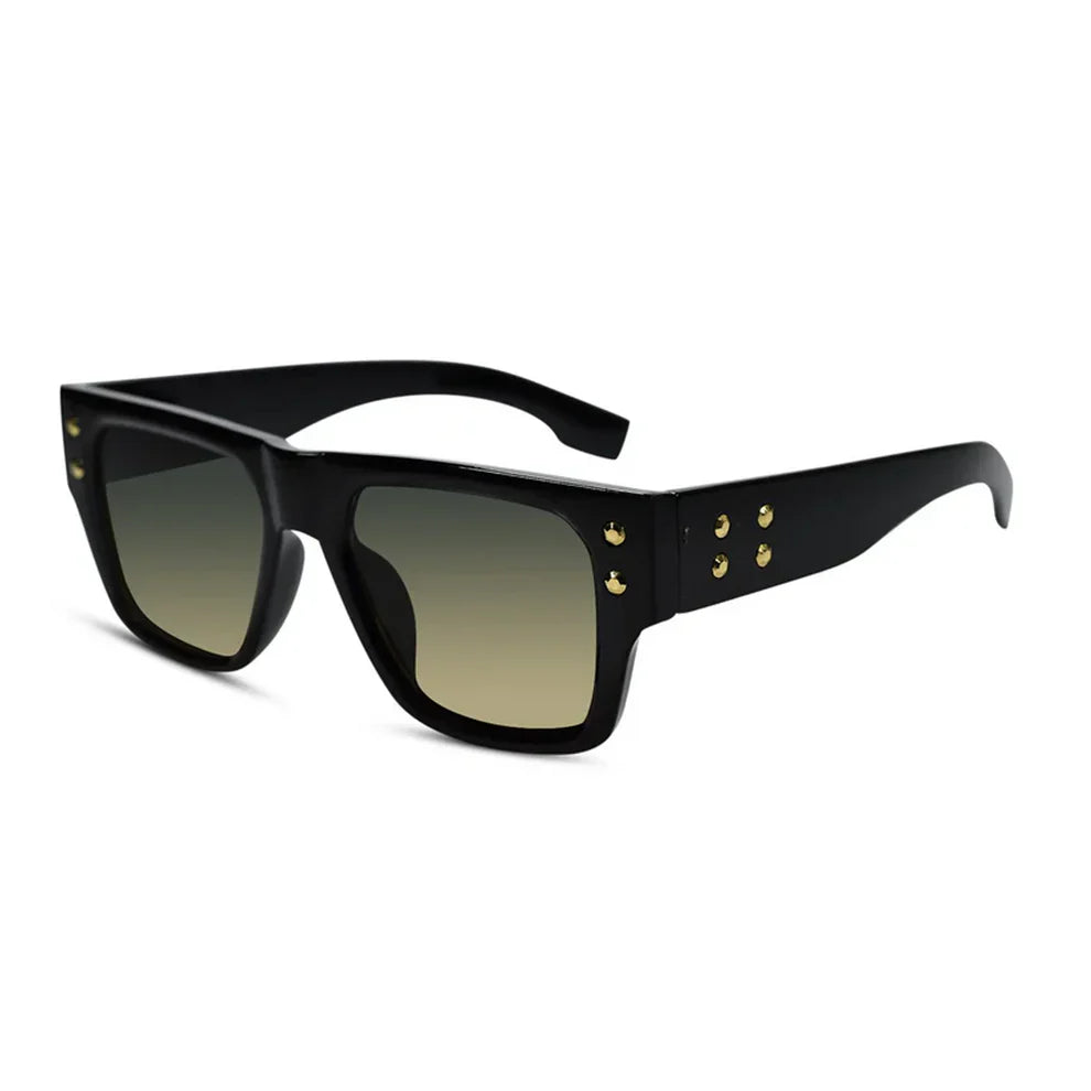 Stylish Bold Tint Rectangular Brown Sunglasses