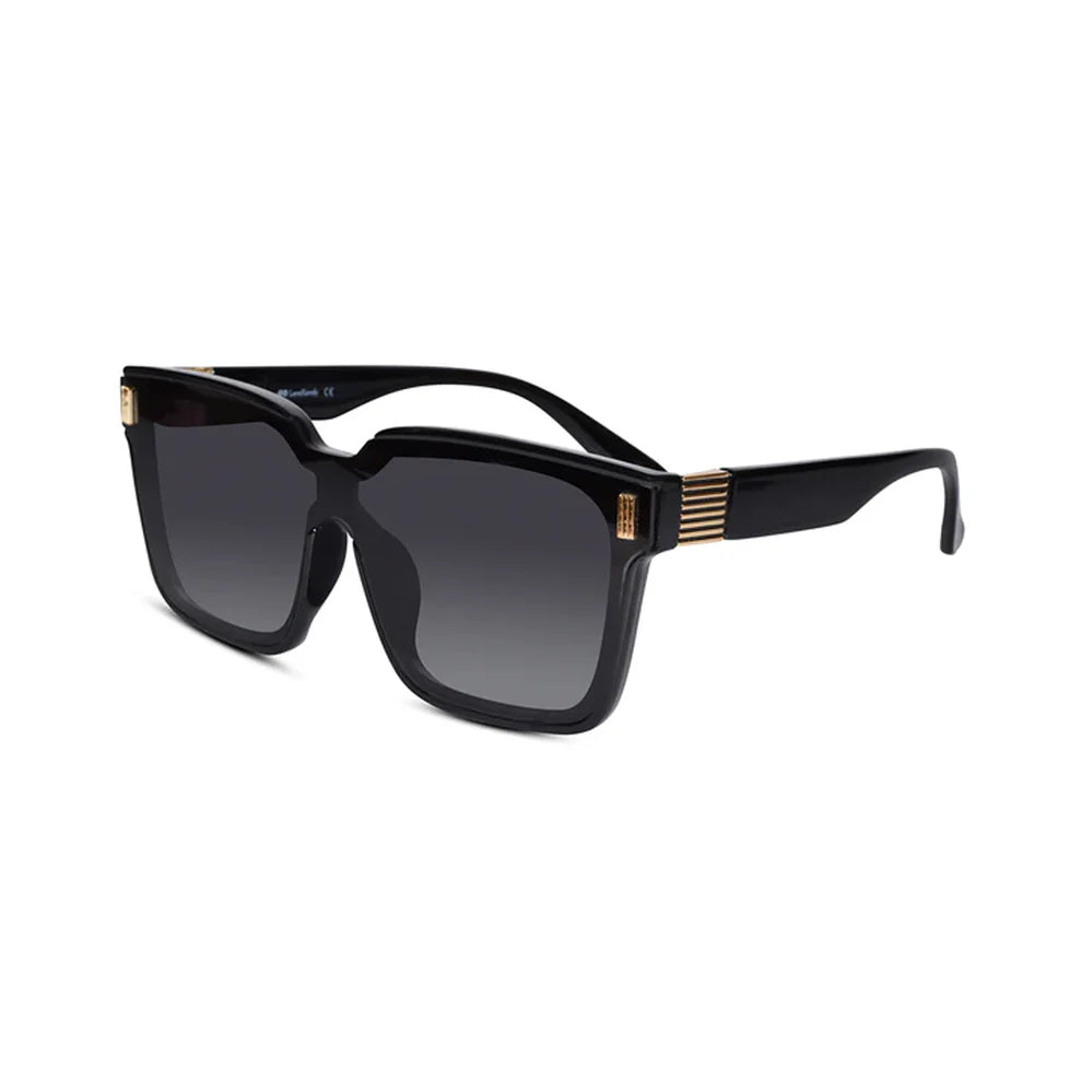 Luxury Sliver-Black Hexagonal sunglass For Men & Women