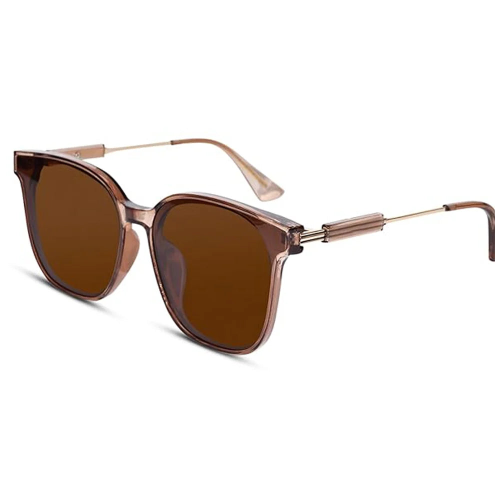 Luxury Brown Square Sunglasses For Women