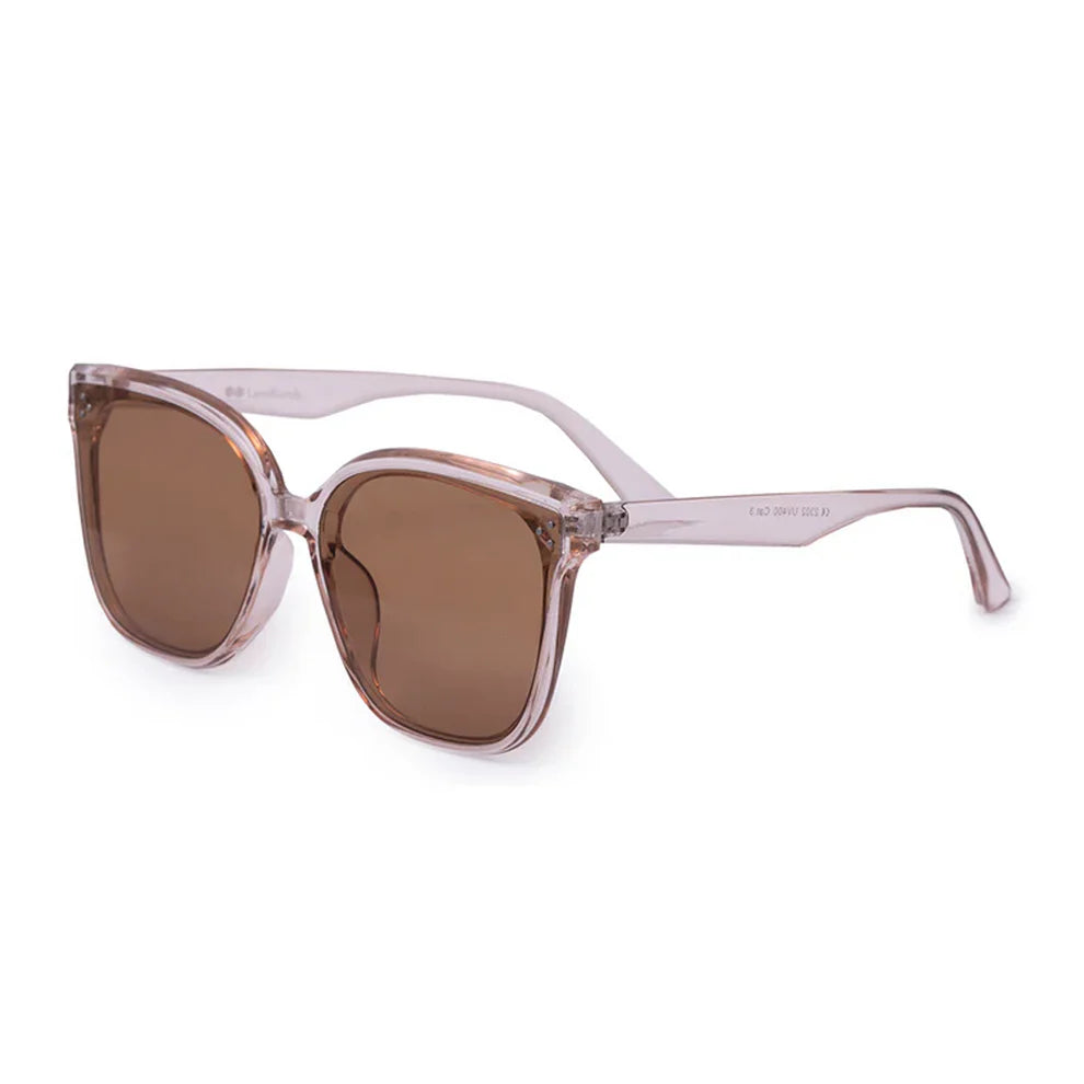 Crystal Brown Oversize Cat eye Sunglasses