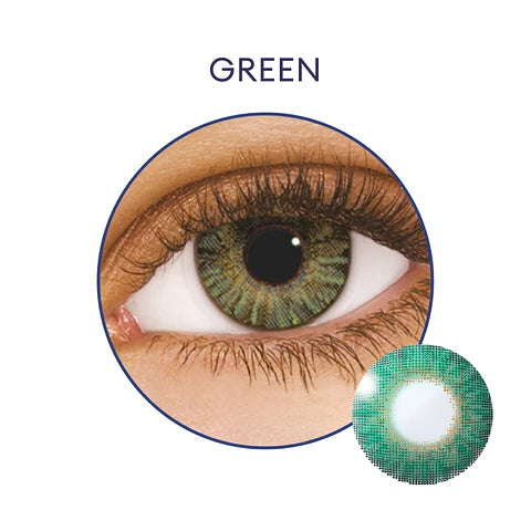 Air Optix Colors Power Contact Lens Green 2 Lens Box