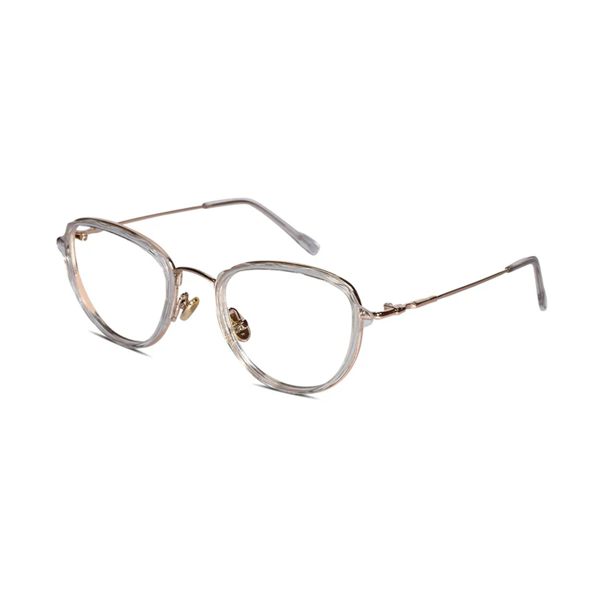 Transparent Golden  Cat eye Eyeglasses For Women
