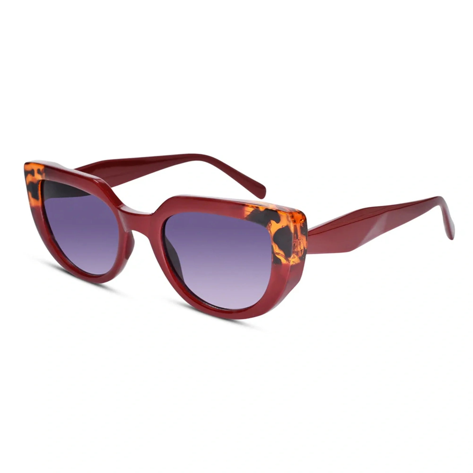 Cat Eye Wine Red Sunglasses for women