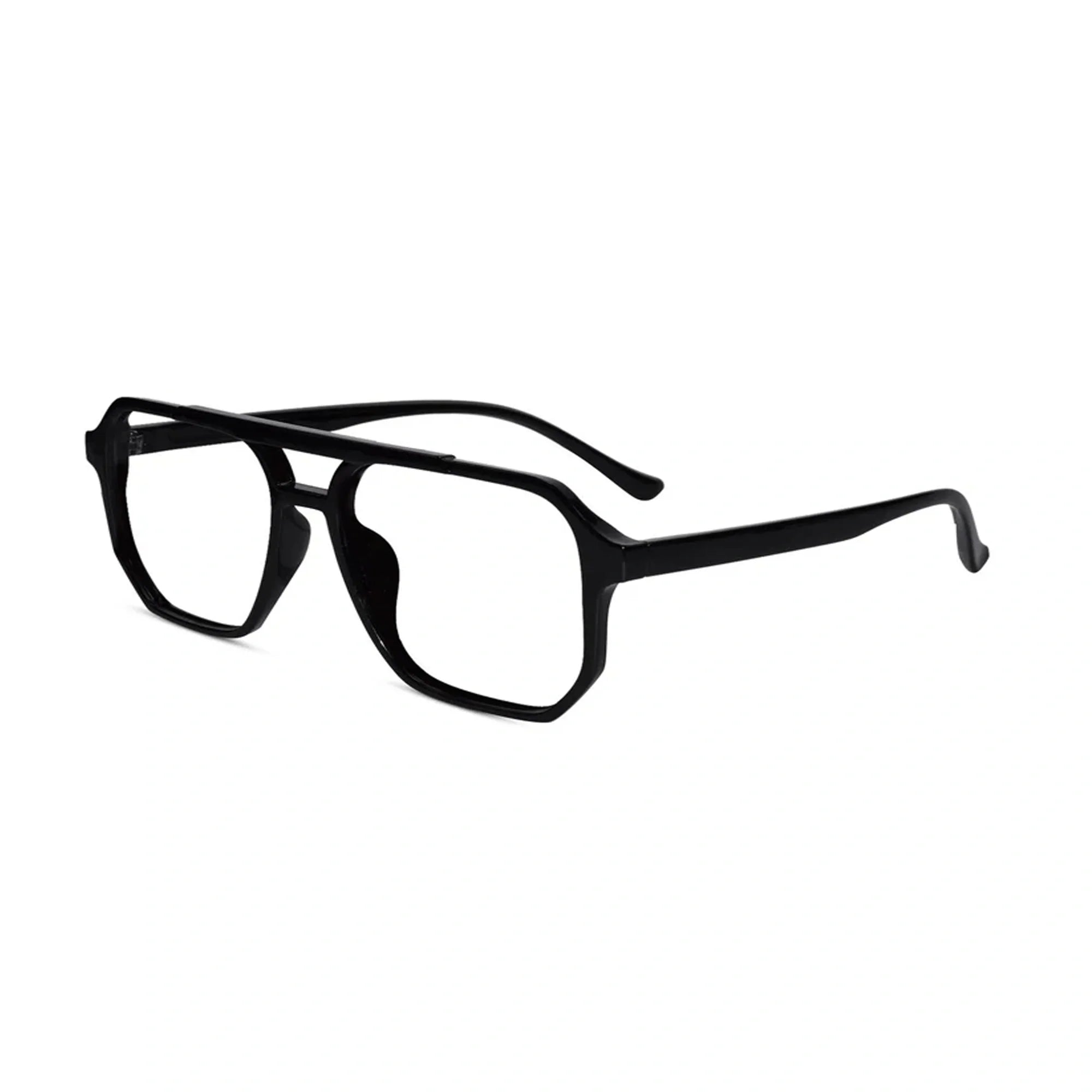 Black Marshall Hexagonal  Eyeglasses For Men