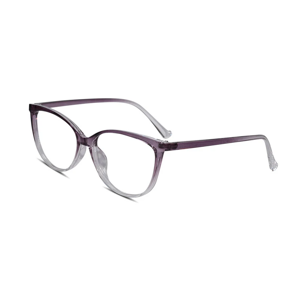 Crystal Purple Full Rim Cateye Eyeglasses For Women