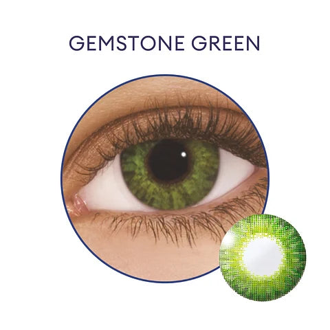 Air Optix Colors Power Contact Lens Gemstone Green 2 Lens Box