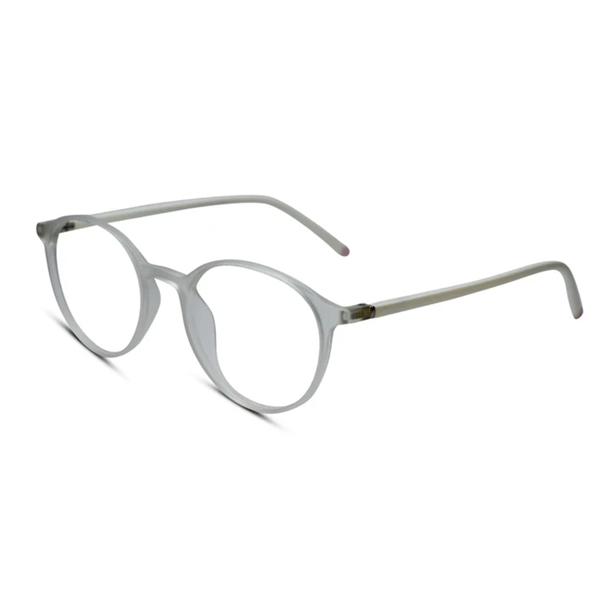 VINTAGE  Ultra Light Matt White Round Eyeglasses