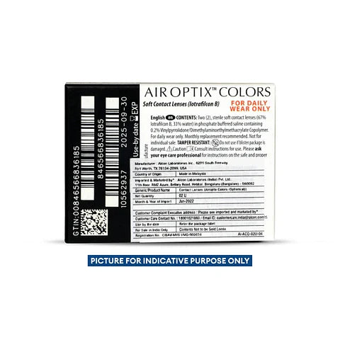 Air Optix Colors Power Contact Lens Gemstone Green 2 Lens Box