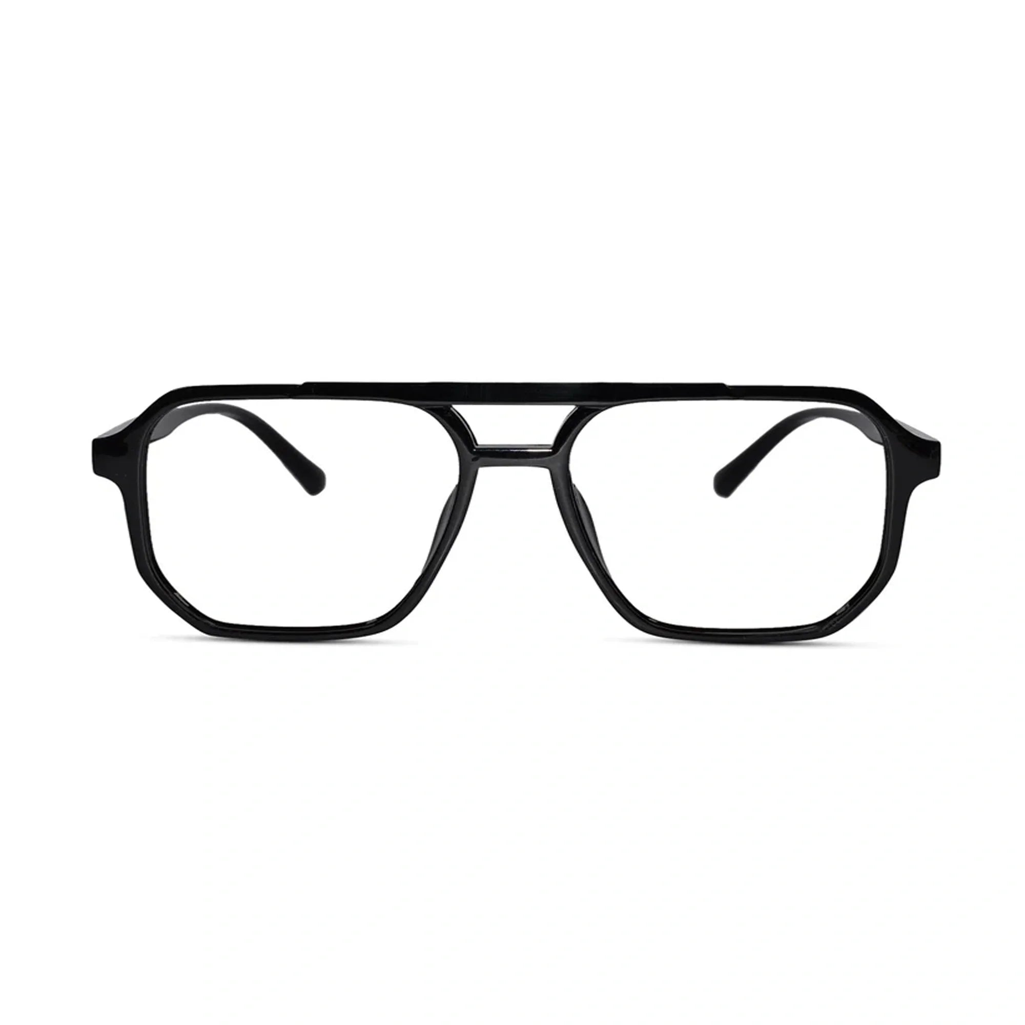 Black Marshall Hexagonal  Eyeglasses For Men