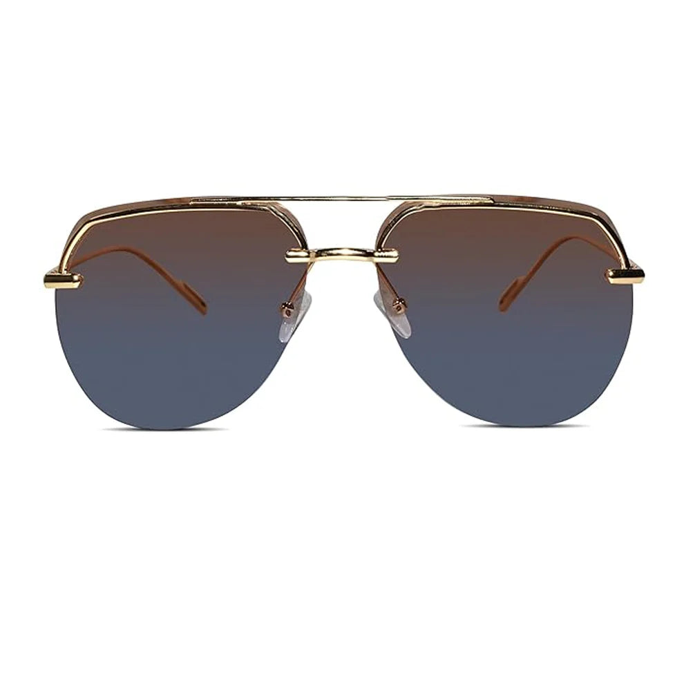 Sleek Rimless Aviator Sunglasses For Men
