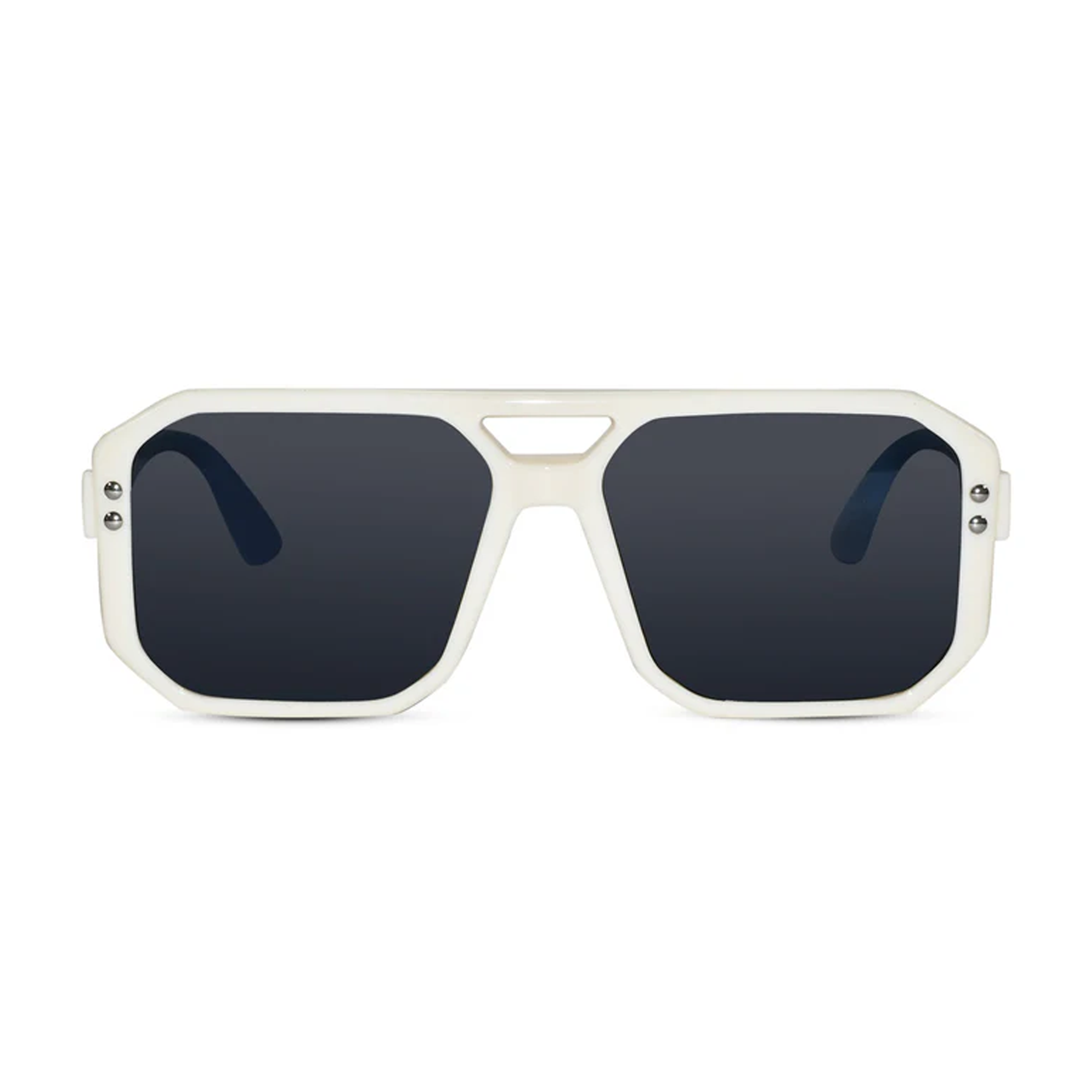 Stylish Rectangle Shape White Color Boys Sunglasses