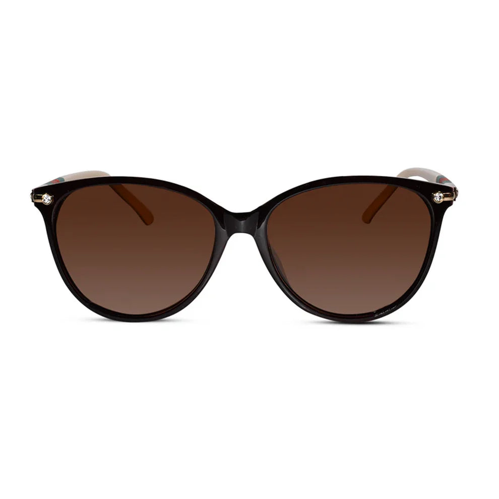 Polarized Cat eye Brown Sunglasses For Women