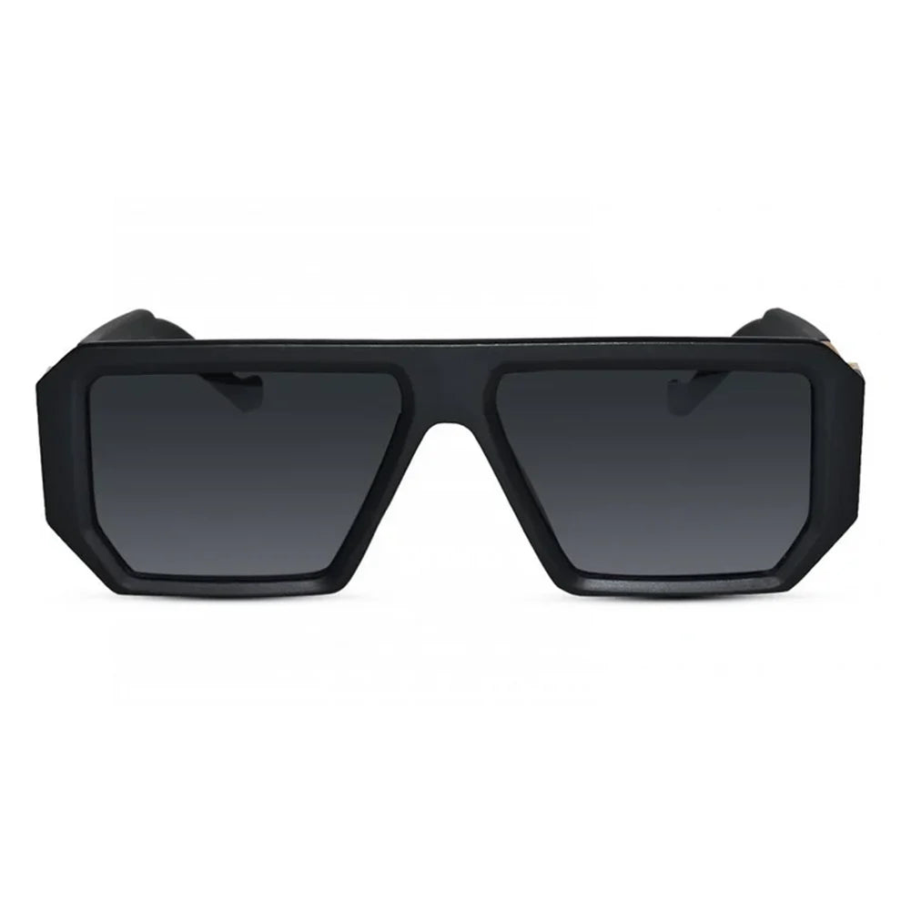 Designer Retro Matt Black Sunglasses For Men