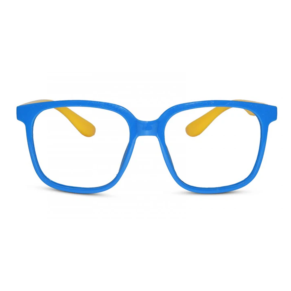 Wayfarer Shape Blue/Yellow Color Eyeglasses For Kids