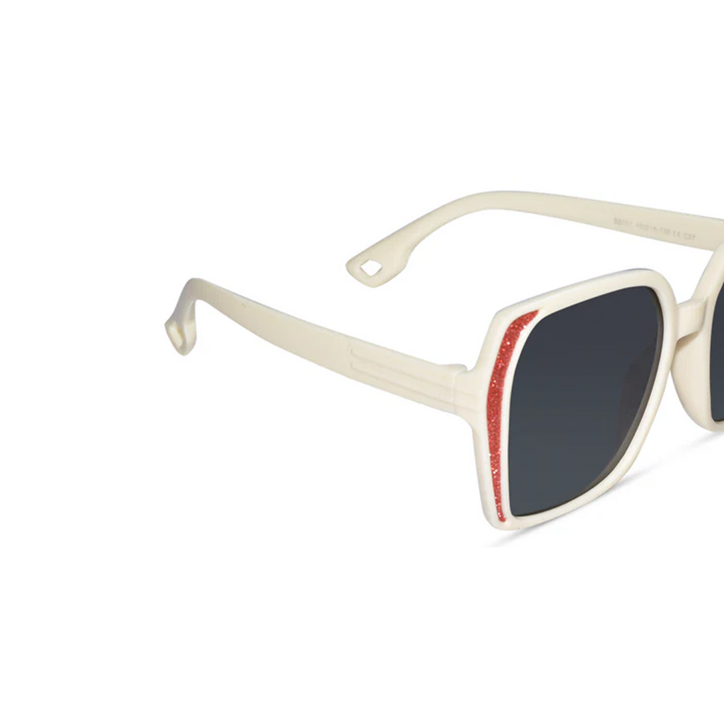 White Oversized UV Protection square sunglasses for kids