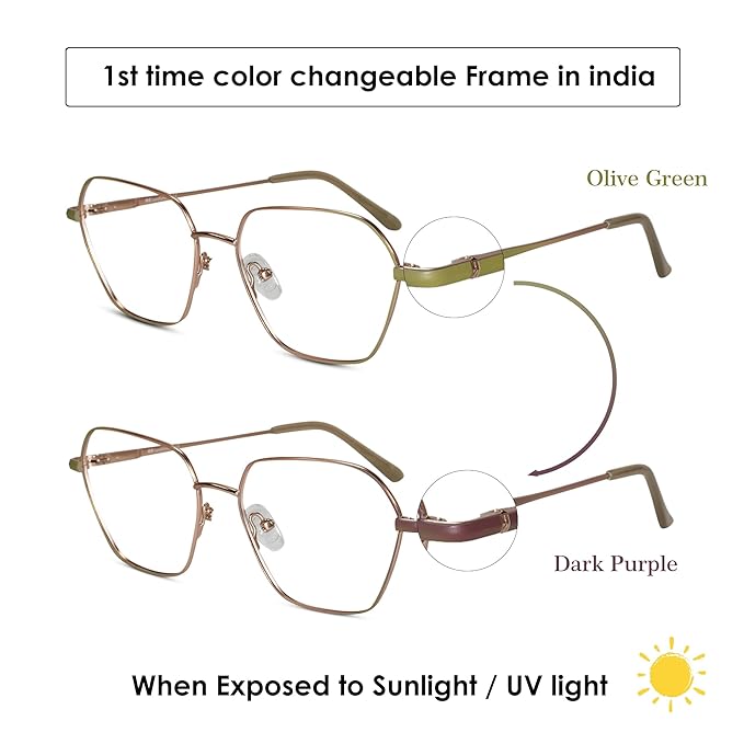 Color changing frame with Computer glasses for  For women