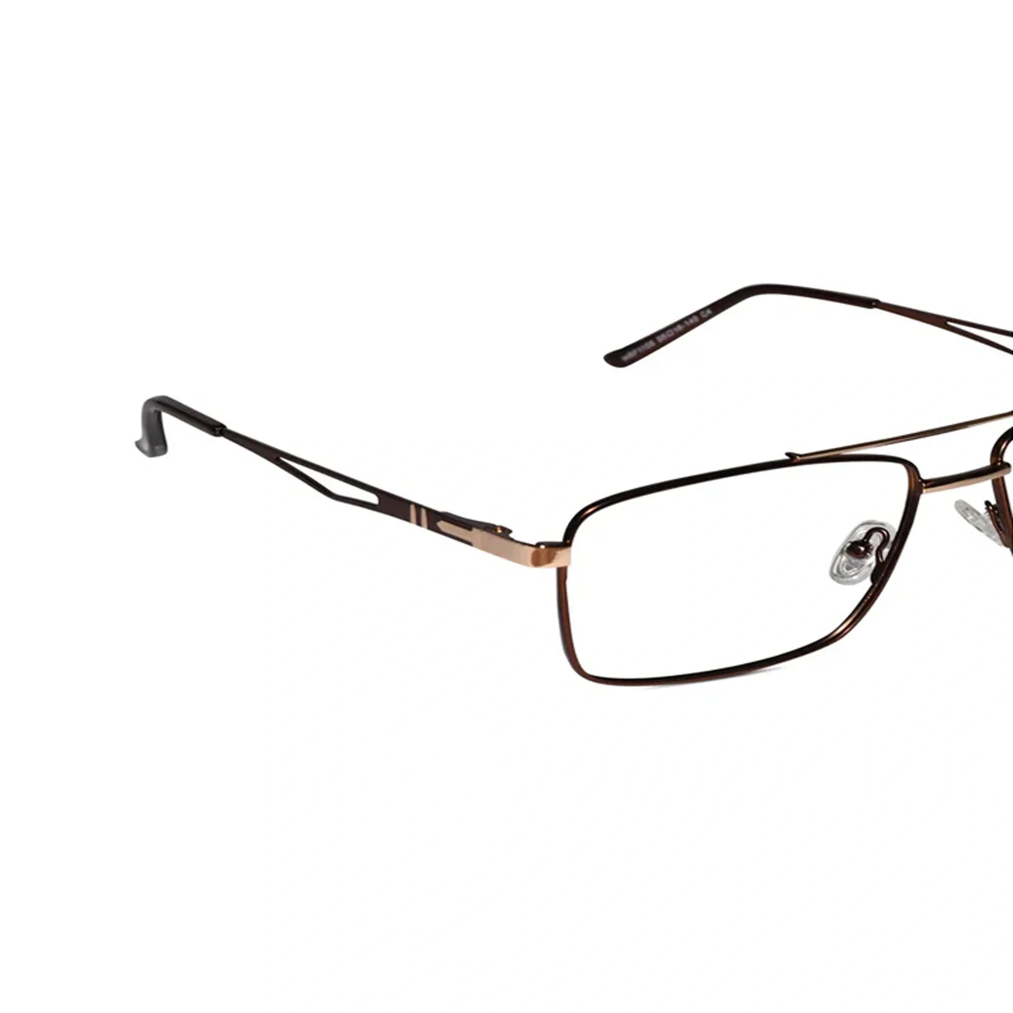 Black Rectangular Gold Eyeglasses For Men