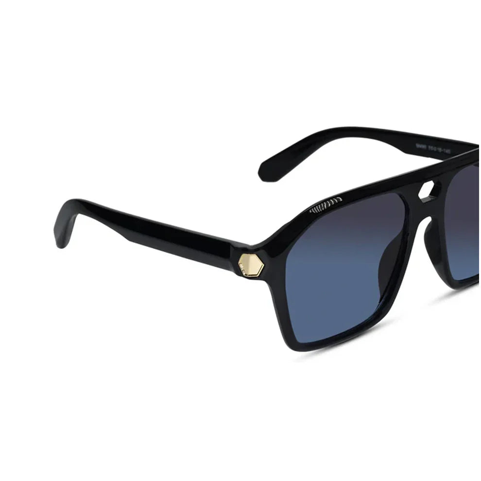 Stylish Matt Blue Rectangular Sunglasses For Men