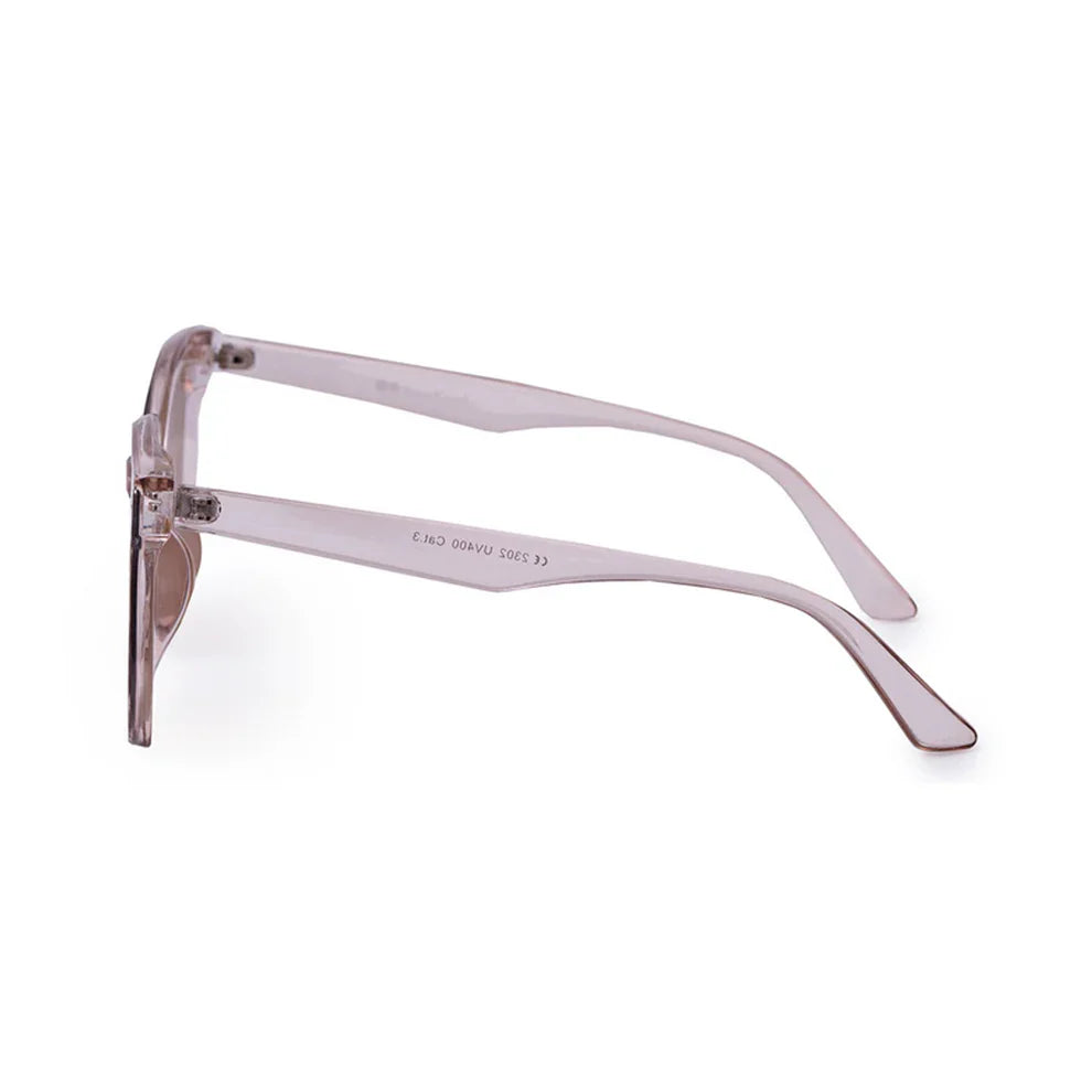 Crystal Brown Oversize Cat eye Sunglasses