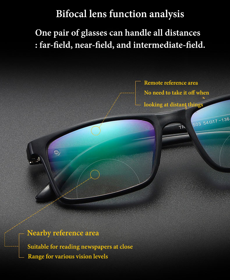 Bi-Focal Brown Tint full Frame Flexible One Power Reading Glasses(1BFRG3)