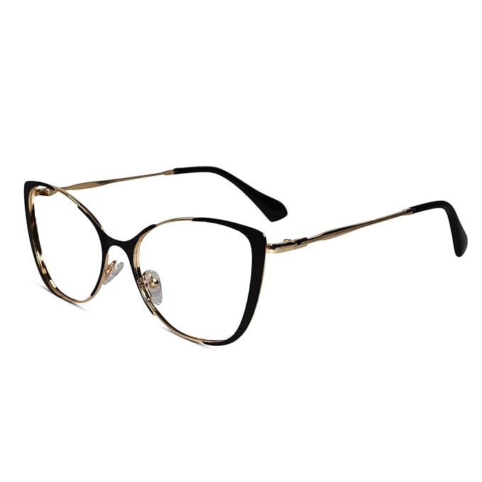 Gold Red Cat eye Eyeglasses & Computer Glasses For Women