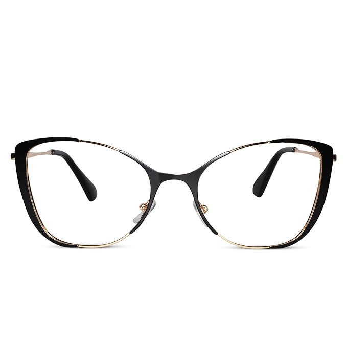 Gold Red Cat eye Eyeglasses & Computer Glasses For Women