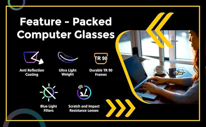Golden-Black  Rectangular Bi-Focal Reading Glasses For Men