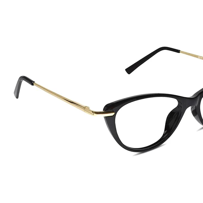 Black Golden Cat eye Power Eyeglasses