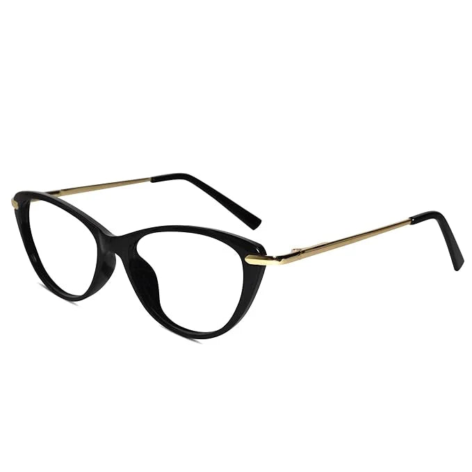 Black Golden Cat eye Power Eyeglasses