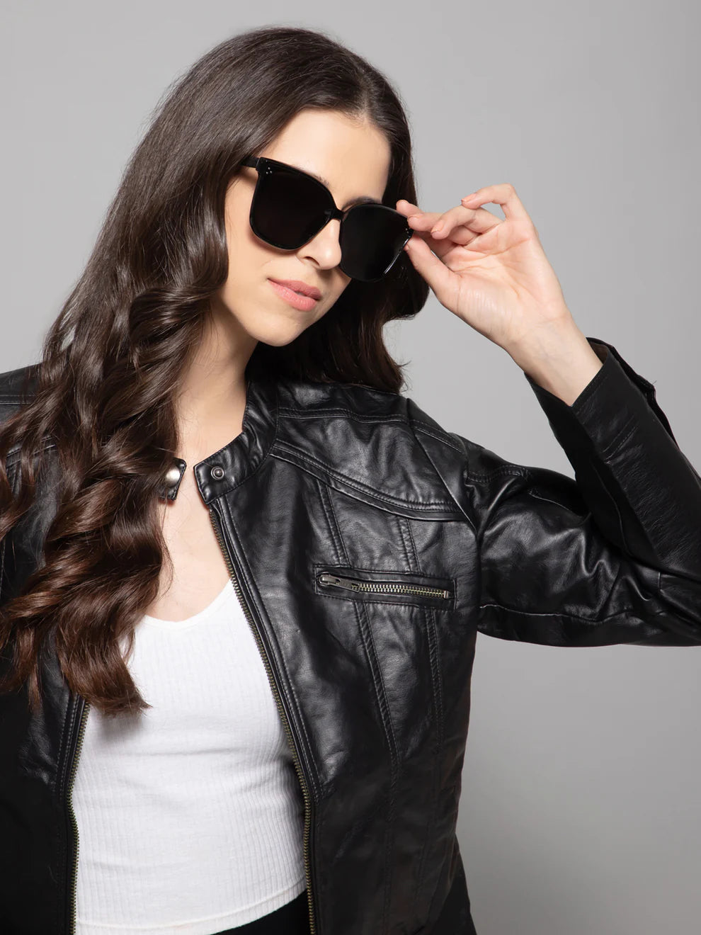Oversize Black Cat eye Sunglasses For Women