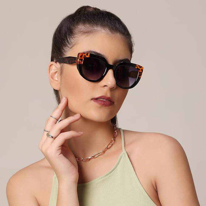 Animal Print Cat Eye Sunglasses For Women