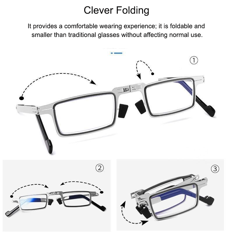 Metal Foldable One Power Intelligent Zoom Glasses (1MFRG1)
