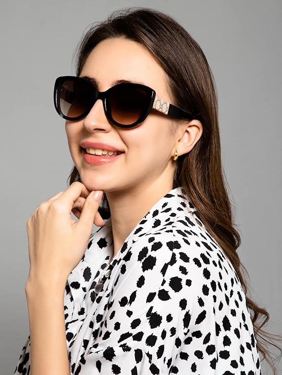 Designer Brown Cat eye Sunglasses For Women